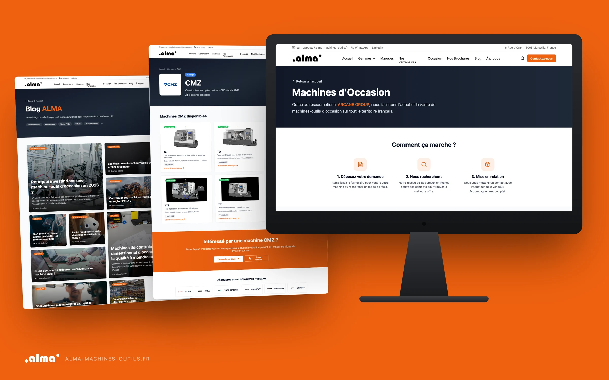 Pages du site ALMA